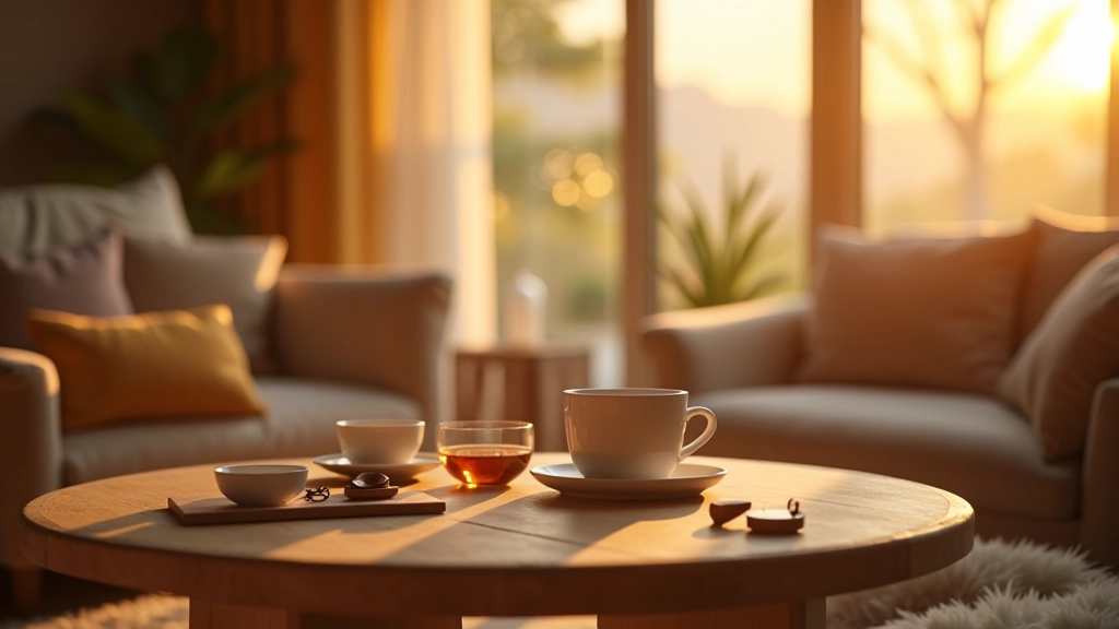 Beautifully arranged relaxation space at home