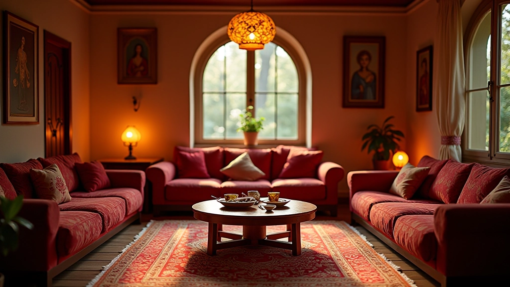 Turkish home interior with traditional furnishings