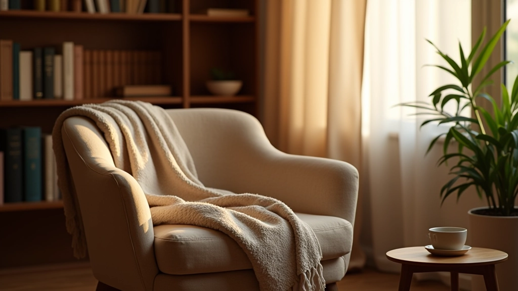 Cozy reading nook with comfortable chair and books
